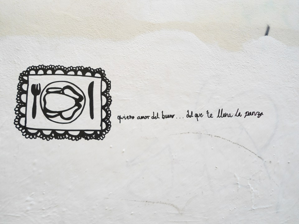"amor del bueno" vinyl letters on a wall 2012